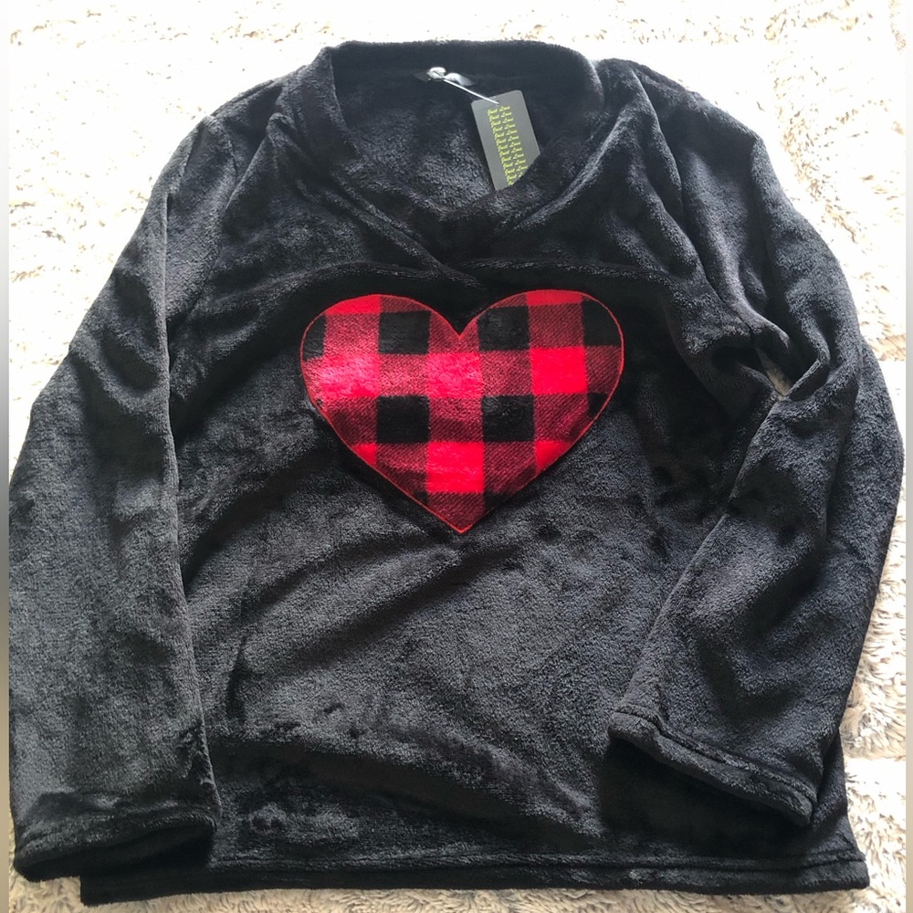 Plush Pajama Top or Sweater by “Just Love” & Bonus Throw Pillow Size Medium